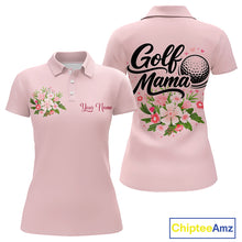 Load image into Gallery viewer, Pink Golf Mama Womens Polo Shirt, Funny Golf Mom Shirt, Mothers Day Gift For Golf Lover Mom, Ladies Golf Polo NHT749