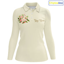 Load image into Gallery viewer, Beige Golf Mama Womens Polo Shirt, Funny Golf Mom Shirt, Mothers Day Gift For Golf Lover Mom, Ladies Golf Polo NHT752
