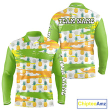 Load image into Gallery viewer, Personalized Pineapple Pattern Mens Golf Polo Shirts Team Golf Clothes Best Golf Gifts NHT753