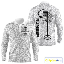 Load image into Gallery viewer, Disc Golf Polo Shirt With Clean Monochrome Design, Customizable Name, Unisex Sports Jersey For Men NHT805