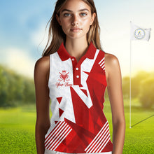 Load image into Gallery viewer, Personalized Womens Sleeveless Golf Shirt For Mom – Custom Name &amp; Team Name Polo, Mother’s Day Gift For Golfer NHT670