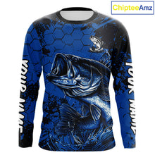 Load image into Gallery viewer, Personalized Bass Fishing Jerseys For Fishing Team, Bass Fishing Shirts Long Sleeve NHT526