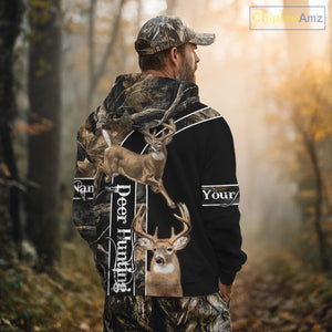 Best Deer Hunting Shirt Jumping Deer Custom Name Camo Clothes For Deer Hunters Gifts NHT187
