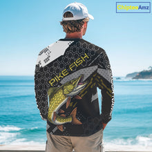 Load image into Gallery viewer, Custom Pike Long Sleeve Fishing Shirts For Men, Design Pike Fishing Jerseys NHT446