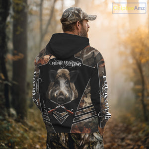 Personalized Wild Hog Hunting Camo Full Printing Shirts, Gift For Hunters NHT163