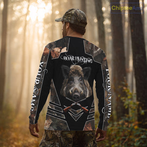 Personalized Wild Hog Hunting Camo Full Printing Shirts, Gift For Hunters NHT163