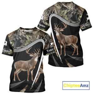 Grim Reaper Deer Hunting Shirt – Black Forest Camo 3D All Over Print for Whitetail Hunters NHT175