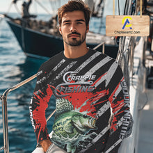 Load image into Gallery viewer, Custom Crappie Long Sleeve Tournament Fishing Shirts, Crappie Fishing Jerseys NBT713