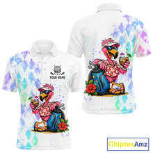 Load image into Gallery viewer, Personalized Mens Argyle Golf Polo Shirts, Custom Name Funny Golf Team Shirts, Golf Lover Gift NBT480