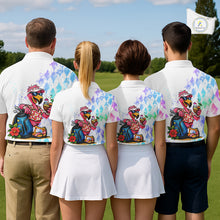Load image into Gallery viewer, Personalized Mens Argyle Golf Polo Shirts, Custom Name Funny Golf Team Shirts, Golf Lover Gift NBT480