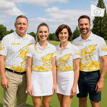 Load image into Gallery viewer, Custom Yellow Summer Pattern Mens Golf Polo Shirts Summer Golf Shirt For Vacation, Golf Team Shirt NBT732