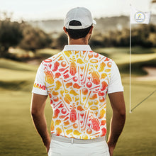 Load image into Gallery viewer, Funny Watermelon Banana Womens Golf Polo Shirts Custom Name Neon Print, Golf Shirt For Women NBT501