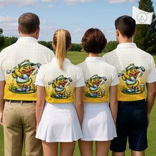 Load image into Gallery viewer, Funny Duck Golf Polo Shirt For Men, Cute Duck With Beer Print Shirt, Sporty Animal Golf Gift NBT516
