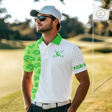 Load image into Gallery viewer, Funny Frog Green Mens Golf Polo Shirt Custom Men Golf Top, Personalized Golf Gifts NBT517