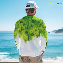 Load image into Gallery viewer, Personalized St Patrick's Day Shirts Fish Hook Long Sleeve Fishing Shirts, Mens Fishing Outfit NBT386