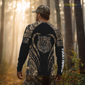Boar Tattoo Hunting Shirt Custom Name 3D All Over Printed Shirt, Personalized Boar Shirt for Hunter NBT177