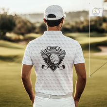 Load image into Gallery viewer, Funny Skull Mens Golf Polo Shirts Golf Camo Pattern Custom Name Skull Golf  Shirt, Golf Attire NBT555