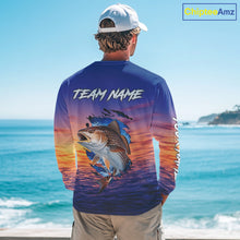 Load image into Gallery viewer, Redfish Fishing Sunset Custom Fishing Long Sleeve Shirt, Redfish Offshore Fishing Apparel NBT855