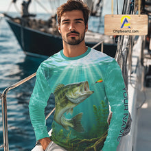 Load image into Gallery viewer, Custom Largemouth Bass Fishing Jerseys, Bass Long Sleeve Tournament Fishing Shirts For Team NBT861