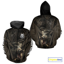 Load image into Gallery viewer, Boar Hunting Custom Name Brown Camouflage Hunting Clothes, Boar Hunting Outfit, Hunting Gifts NBT169