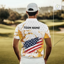 Load image into Gallery viewer, Patriotic Beer Mens Golf Polo Shirt for team golf - custom team name on the back