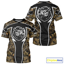 Load image into Gallery viewer, Wild Boar Hunting Full Camouflage 3D Custom Name, Hunting Clothes for Men, Hunting Gifts NBT228