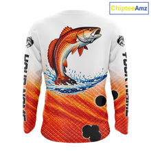 Load image into Gallery viewer, Redfish Fishing Scales Custom Name UV Protection Long Sleeve Fishing Shirts NBT514