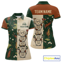 Load image into Gallery viewer, Funny Golf Ball Vintage 1990s Golf Pattern Womens Golf Polo Shirt, Golf Attire For Ladies, Golfer Gifts NBT616