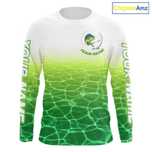 Load image into Gallery viewer, Custom Mahi Mahi Fishing Long Sleeve Performance Fishing Shirts, Mahi Mahi Saltwater Fishing Shirt NBT621