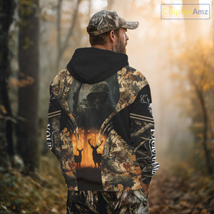 Best Deer Hunting Camo Grim Reaper Shirts - Deer Hunting Clothes, Big Game Hunting Gifts for Men NBT49