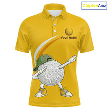 Load image into Gallery viewer, Yellow Funny Golf Ball Custom Team Polo Shirt, Personalized Mens Golf Polo Shirt, Golf Lovers Gift NBT606