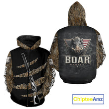 Load image into Gallery viewer, Beautiful Wild Boar Hunting 3D Print Camouflage Shirts with Rifle, Boar Hunting Clothes NBT142