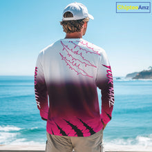 Load image into Gallery viewer, Largemouth Bass Long Sleeve Fishing Shirts Pink Angry Fish, Bass Fishing Shirts NBT387