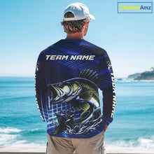 Load image into Gallery viewer, Blue Camo Walleye Custom Fishing Shirts Long Sleeve, Walleye Fishing Shirts NBT446