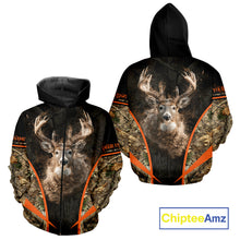 Load image into Gallery viewer, Personalized Whitetail Deer Hunting Shirt Brown Camo Custom Name, Deer Hunting Clothes NBT280