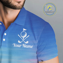 Load image into Gallery viewer, Custom Palm Tree Polo Golf Shirts For Men, Hawaii Tropical Personalized Polo Shirts, Golf Gifts NBT543