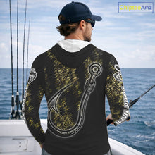 Load image into Gallery viewer, Custom Fish Hooks Bass Fishing Tournament Shirts Long Sleeve, Bass Fishing Shirts NBT454