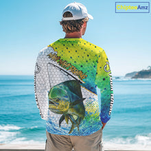 Load image into Gallery viewer, Mahi Mahi Custom Fishing Shirts Long Sleeve, Saltwater Fishing Clothing, Fishing Jerseys NBT425