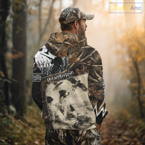 Duck Hunting Camouflage Mallard Duck Custom Name Shirts, Best Duck Hunting Season Gifts NBT149