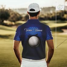 Load image into Gallery viewer, Personalized Golf Polo Shirt For Mens Custom Blue Camo Golf Attire For Men, Golf Gifts For Men NBT537