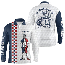 Load image into Gallery viewer, Customized Mens Skull Golf Polo Shirt Checkerboard Funny Golf Shirts For Men, Crazy Golf Gifts LDT0296