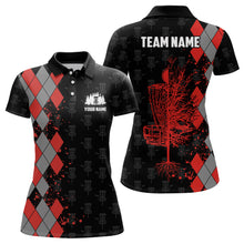 Load image into Gallery viewer, Personalized Argyle Pattern Disc Golf Polo Shirt Custom Disc Golf Shirts For Women Golf Gifts LDT0748