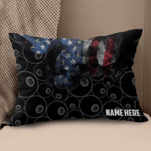 Load image into Gallery viewer, Personalized Vintage Smoke US Flag 8 Ball Billiard Pillow Billiard Gifts VHM0908