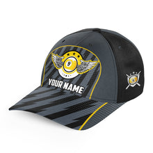 Load image into Gallery viewer, 9 Ball Pool Wings Custom Name Billiards Hats Cap, Personalized 9 Ball Pool Top Hat Billiards VHM0579