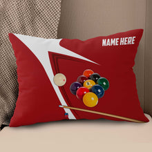 Load image into Gallery viewer, Customized Red Billiard Balls Pillows, Pillow Gifts For Billiard Lovers TDM0844