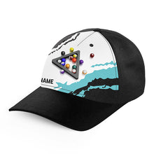 Load image into Gallery viewer, Custom 3D Black Blue Billiard Balls Pool Cap, Best Personalized Billiard Hats Gifts For Pool Lover TDM1060