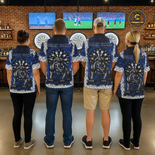 Load image into Gallery viewer, Blue Brick-Wall Fierce Bulldog Men Darts Polo Team Shirt Personalized Name For Players NYN2116