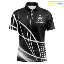 Load image into Gallery viewer, Black And White Darts Jersey For Men Custom Light Streak Darts Team Shirt Polo &amp; Quarter Zip TDM6028