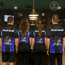 Load image into Gallery viewer, Black And Blue Funny 10 Ball Billiard Shirt For Men Custom Pool Team Shirts, Billiard Jersey TDM5410