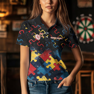 Funny Colorful Pattern Dart Shirt With Pocket Option Custom Women Dart Jersey TDM3695